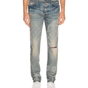 Amiri Screen Print Bandana Jeans size 38